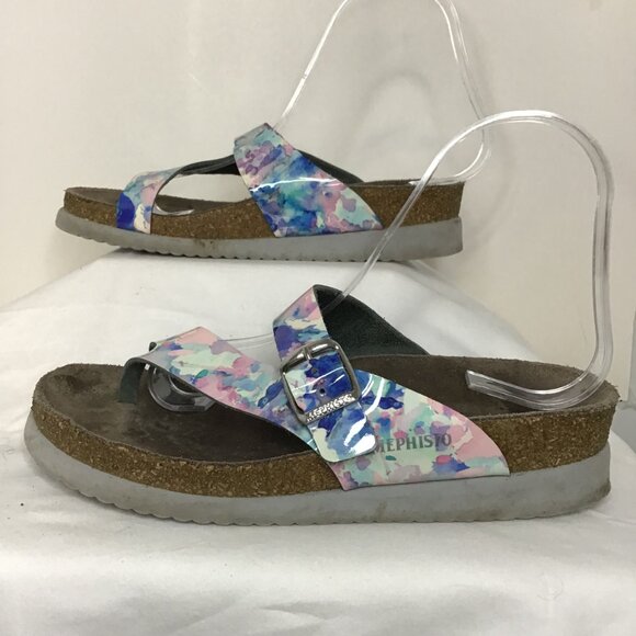 Mephisto Helen Sandals Blue Multicolour Size 36 (US 5) - Picture 6 of 13